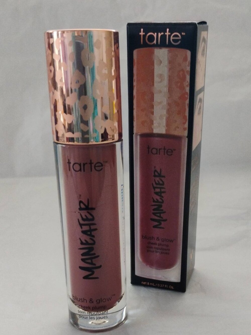 tarte Maneater 'Raspberry' Blush & Glow Cheek Plump- NWT-Serum Like Blush